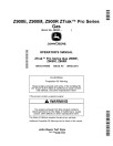 John Deere ZTrak Pro Z915E, Z920M, Z930M/R, Z945M, Z950M/R, Z955M/R, Z960M, Z970R Mowers (North America) Operators Manual (OMUC18439E)