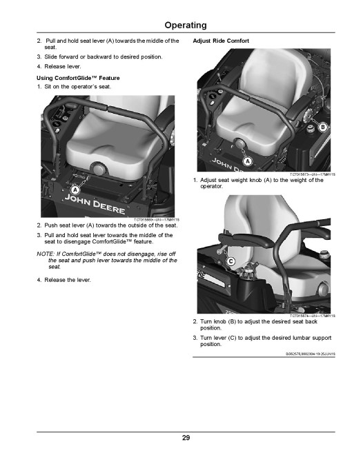 John Deere ZTrak Pro Z915E, Z920M, Z930M/R, Z945M, Z950M/R, Z955M/R, Z960M, Z970R Mowers (North America) Operators Manual (OMUC18439E)