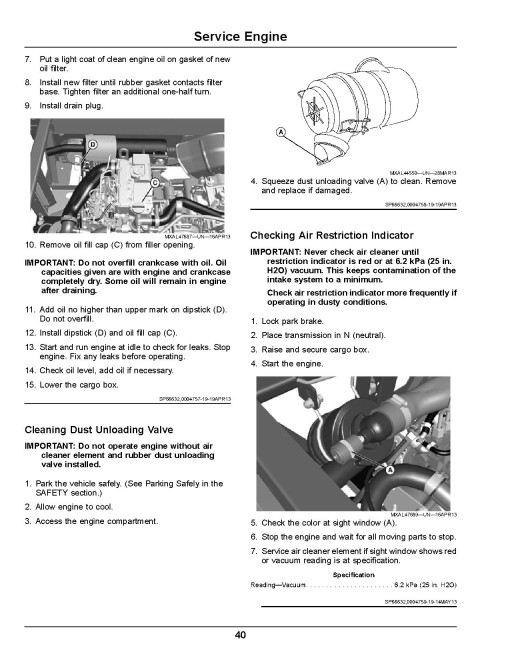 John Deere TH 6x4 Diesel Gator Utility Vehicles (SN: 140001 - 150000) (North America) Operators Manual (OMUC19709)