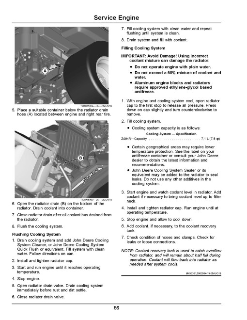 John Deere ZTrak Pro Z994R (SN: 020001-030000) Zero-Turn Diesel Mowers (North America) Operators Manual (OMUC20339E)