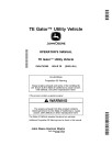 John Deere TE Electric Gator Utility Vehicles (SN: 140001 - 150000) (North America) Operators Manual (OMUC20369)