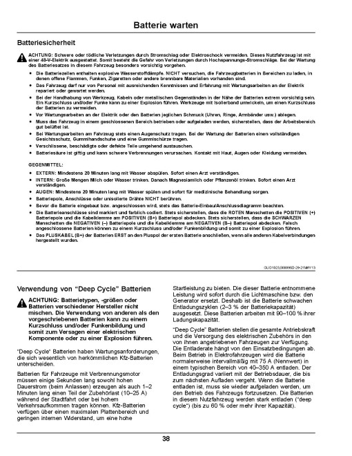 John Deere TE Electric Gator Utility Vehicles (SN: 140001 - 150000) (Export Edition) Operators Manual (OMUC20378)