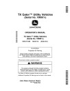 John Deere TX Gator Utility Vehicles (SN: 150001 - 160000) (North America) Operators Manual (OMUC21268)