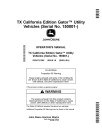 John Deere TX Gator Utility Vehicles (SN: 150001 - 160000) (California Edition) Operators Manual (OMUC21269)