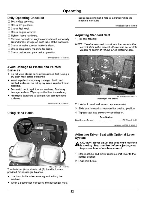 John Deere TH 6x4 Diesel Gator Utility Vehicles (SN: 150001 - 160000) (North America) Operators Manual (OMUC21272)