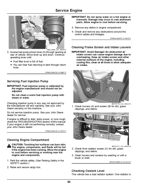 John Deere M-Gator A1 Military Utility Vehicles (SN: from 170001) (North America) Operators Manual (OMUC21273)