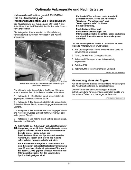 John Deere TE Electric Gator Utility Vehicles (SN: 150001 - 160000) (Export Edition) Operators Manual (OMUC21290)