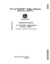 John Deere TX Turf Gator Utility Vehicles (SN: 150001 - 160000) (Export Edition) Operators Manual (OMUC21293)