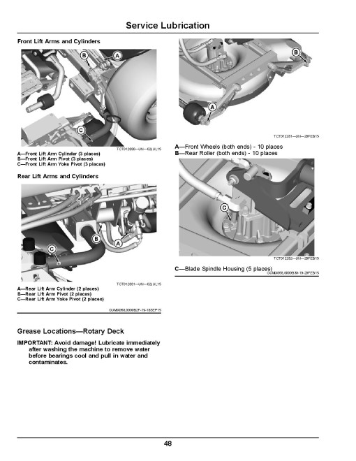 John Deere TerrainCut 9009A Rough Mowers (SN: 045001 - 050000) (Export Edition) Operators Manual (OMUC21750)