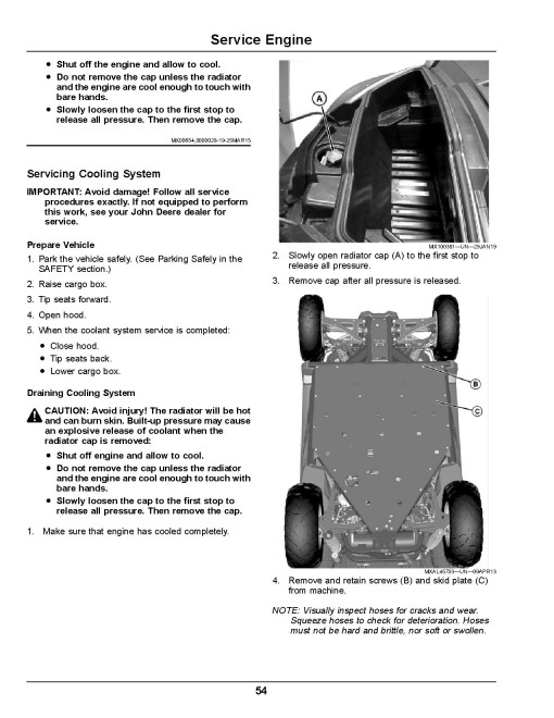 John Deere RSX860E and RSX860M Gator Utility Vehicles (SN: from 030001) (North America) Operators Manual (OMUC22065)