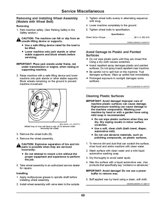 John Deere X330, X350, X354, X370, X380, X384, X390, X390 (SN:090001-110000) Lawn Tractors (N.America) Operators Manual (OMUC22094)