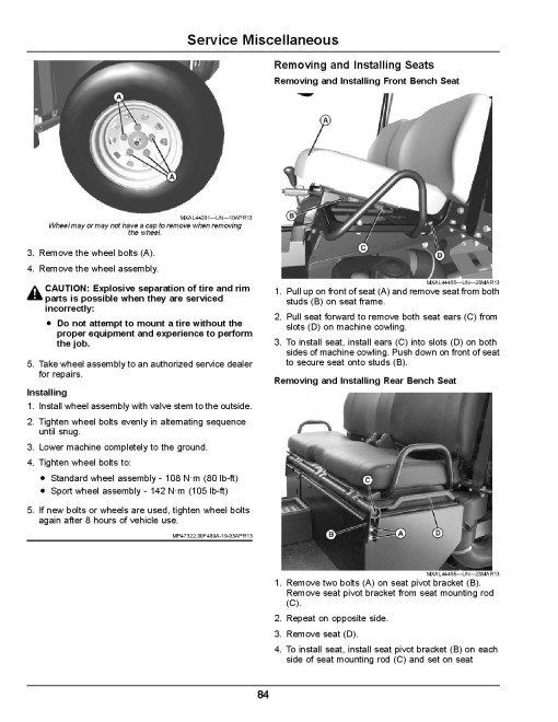 John Deere XUV825M S4 Gator Utility Vehicles (SN: 030001 - 040000) (North America) Operators Manual (OMUC23878)
