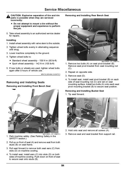 John Deere XUV855M S4 Gator Utility Vehicles (SN: 030001 - 040000) (North America) Operators Manual (OMUC23890)