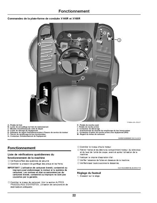 John Deere X116R, X146R and X166R (SN: 150001-) Lawn Tractors (Export Edition) Operators Manual (OMUC23971)