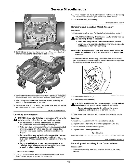 John Deere ZTrak Z335E,Z335M,Z345M,Z345R, Z355E, Z355R, Z375R (SN:150001-160000) Zero-Turn Mowers (N.America) Operators Manual (OMUC24247)