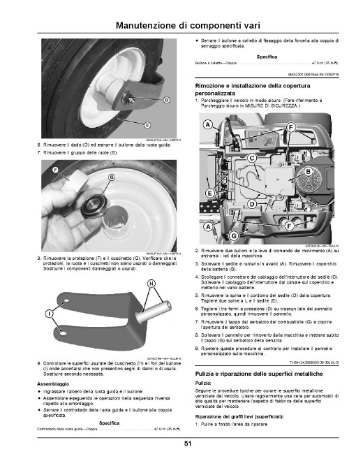John Deere ZTrak Z525E, Z535M and Z540R (SN. from 150001) Zero-Turn Mowers (Export Edition) Operators Manual (OMUC24254)