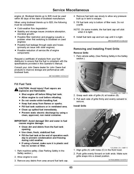 John Deere ProGator 2020A,2030A (SN:130001-); 2020A GPS,2030A GPS (SN:040001-) Utility Vehicles (Europe) Operators Manual (OMUC25742)