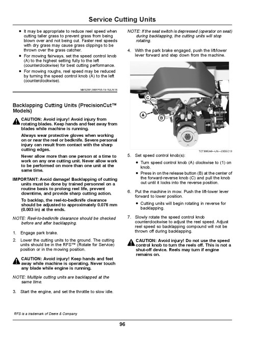 John Deere PrecisionCut 6080A,6500A,6700A(SN:020001-030000); 6080A,6500A E-Cut Hybrid Fairway Mowers (Export) Operators Manual (OMUC26226)