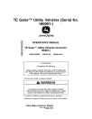 John Deere TE Electric Gator Utility Vehicles (SN: 160001 - 170000) (North America) Operators Manual (OMUC26262)
