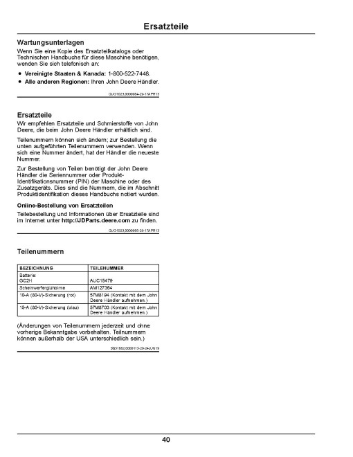 John Deere TE Electric Gator Utility Vehicles (SN: 160001 - 170000) (Export Edition) Operators Manual (OMUC26274)
