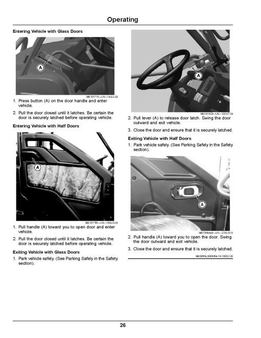 John Deere HPX815E Gator Utility Vehicles (SN: 040001 - 050000) (North America) Operators Manual (OMUC26651)