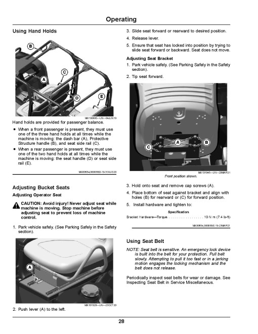 John Deere XUV825M S4 Gator Utility Vehicles (SN: 040001 - 050000) (California Edition) Operators Manual (OMUC26684)