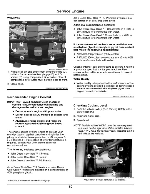 John Deere XUV865E, XUV865M and XUV865R Gator Utility Vehicles (SN:040001-050000) (North America) Operators Manual (OMUC26718)