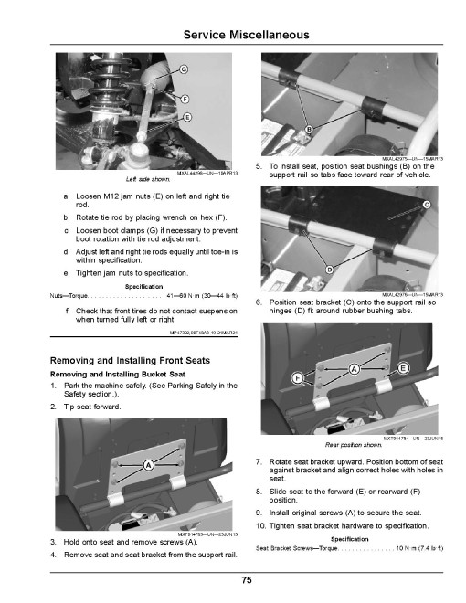 John Deere HPX615E Gator Utility Vehicles (SN: 050001 - 060000) (North America) Operators Manual (OMUC26792)