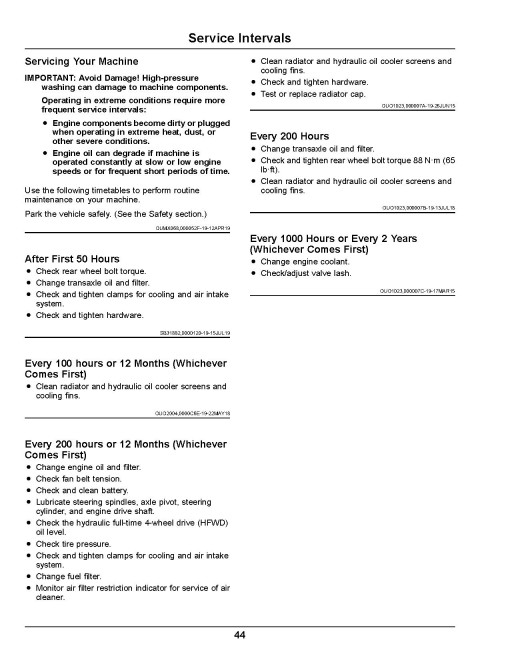 John Deere X750, X754 and X758 (SN: 090001-100000) Lawn Tractors (North America) Operators Manual (OMUC26854)