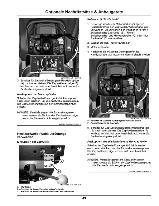 John Deere X940, X948 and X949 (SN: 090000-100000) Lawn Tractors (Export Edition) Operators Manual (OMUC26866)