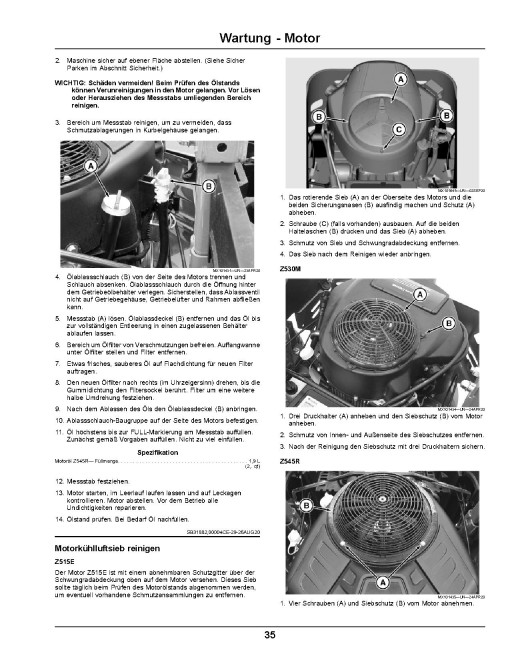 John Deere ZTrak Z515E, Z530M and Z545R (SN: 010001-060000) Zero-Turn Mowers (Export Edition) Operators Manual (OMUC28766)