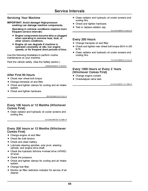John Deere X750, X754 and X758 (SN: 100001-110000) Lawn Tractors (North America) Operators Manual (OMUC29404)