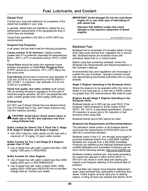 John Deere X940, X948 and X949 (SN: 100001-140000) Lawn Tractors (Export Edition) set of Operators Manuals (OMUC29447)
