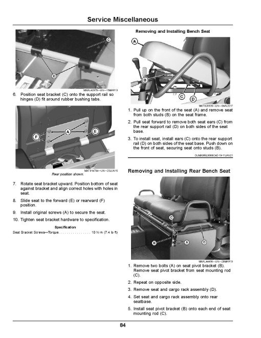 John Deere XUV825M S4 Gator Utility Vehicles (SN: 050001 - 070000) (California Edition) Operators Manual (OMUC29823)