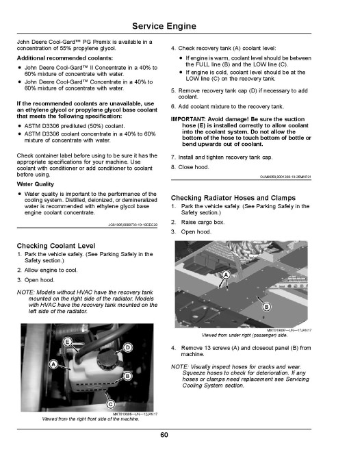 John Deere XUV865E, XUV865M and XUV865R Gator Utility Vehicles (SN: 050001 - 060000) (North America) Operators Manual (OMUC29884)