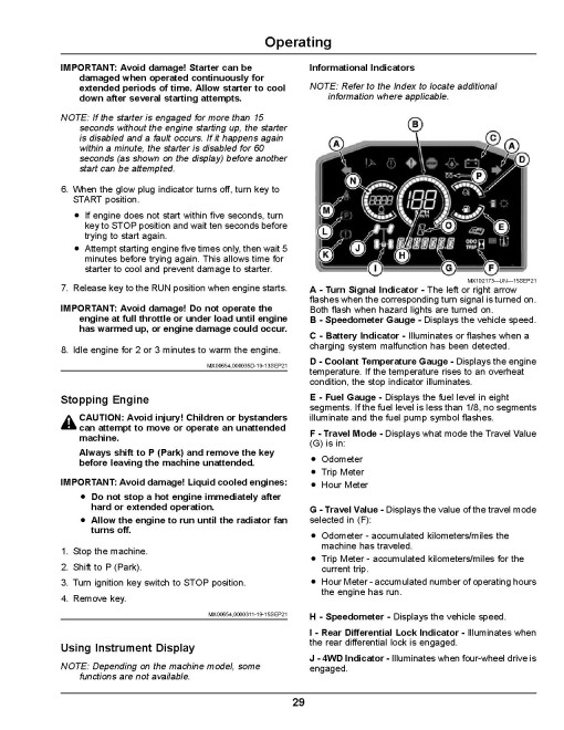 John Deere XUV865M and XUV865R Gator Utility Vehicles (SN: 050001 - 060000) (Export Edition) Operators Manual (OMUC29887E)