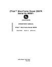 John Deere ZTrak Z997R (SN from 080000) Max-Frame Mowers (Export Edition) Operators Manual (OMUC30001)