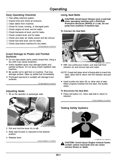 John Deere ProGator 2030A (SN:140001-200000), 2030A GPS (SN:050001-110000) Utility Vehicles (Europe) Operators Manual (OMUC30210)