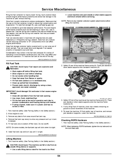 John Deere ZTrak Z515E, Z530M, Z530R, Z545R (SN:060001-100000) Zero-Turn Mowers (North America) Operators Manual (OMUC31105)