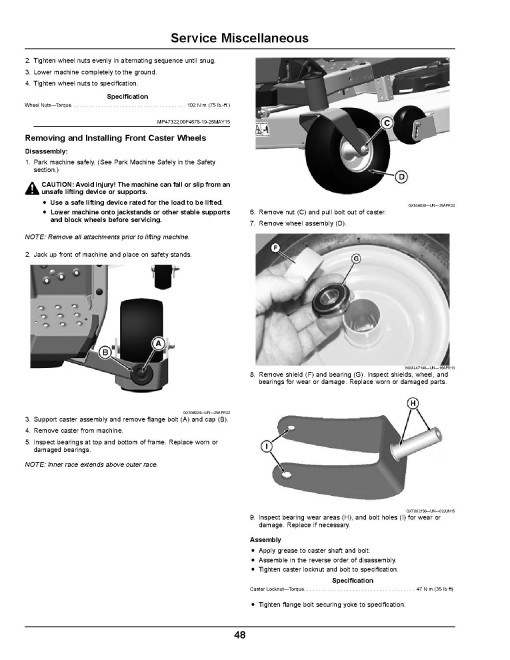 John Deere ZTrak Z315E, Z320M, Z320R, Z325E, Z330M, Z330R (SN:010001-100000) Zero-Turn Mowers (North America) Operators Manual (OMUC31576)