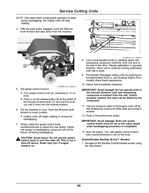 John Deere PrecisionCut 6080A,6500A,6700A(SN:050001-060000); 6080A,6500A ECut Hybrid Fairway Mowers, N.A. Operators Manual (OMUC31863E)
