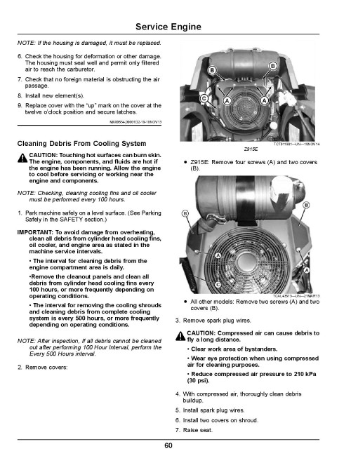 John Deere ZTrak Pro Z915E, Z920M, Z930M/R, Z950M/R, Z960M, Z970R Zero-Turn Mowers (North America) Operators Manual (OMUC32807E)