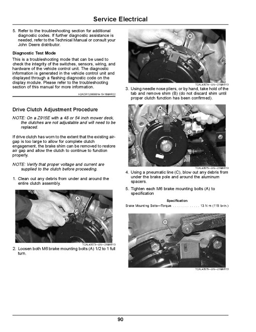 John Deere ZTrak Pro Z915E, Z920M, Z930M/R, Z950M/R, Z960M, Z970R Zero-Turn Mowers (North America) Operators Manual (OMUC32807E)