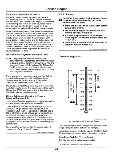 John Deere TH 6x4 Gas Gator Utility Vehicles (SN: 180001 - 200000) (North America) Operators Manual (OMUC33354)