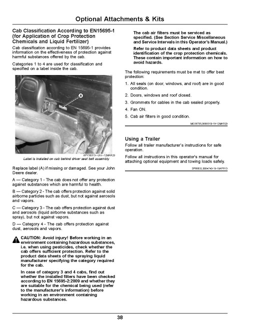 John Deere TE Electric Gator Utility Vehicles (SN: 180001 - 200000) (North America) Operators Manual (OMUC33430)
