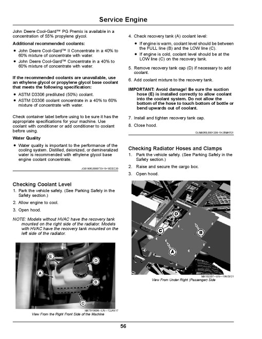 John Deere XUV865M and XUV865R Gator Utility Vehicles (SN: from 060001) (Export Edition) Operators Manual (OMUC33719E)