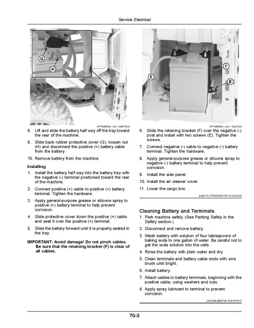 John Deere XUV 845M, XUV 845R Gator Utility Vehicles (SN:010001-020000) (California) Operators Manual (OMUC36618)