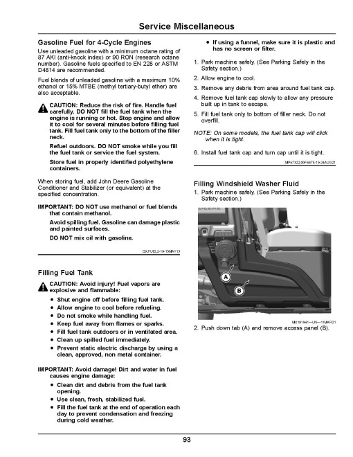 John Deere XUV835E, XUV835M and XUV835R Gator Utility Vehicles (SN:060001-070000) (North America) Operators Manual (OMUC36827)