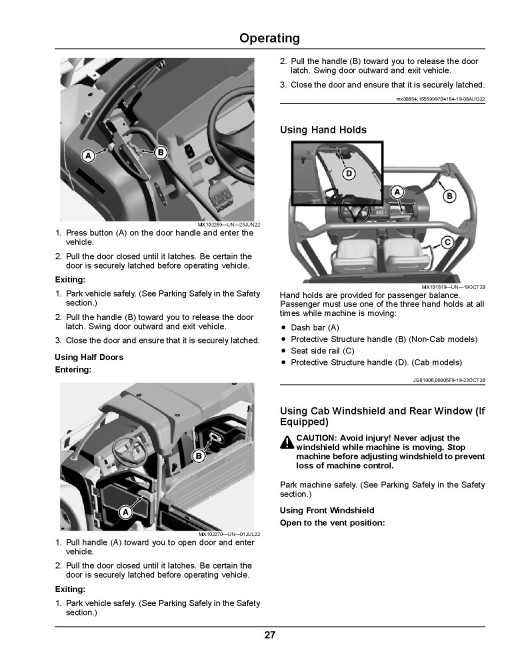 John Deere HPX815E Gator Utility Vehicles (SN: 050001 - 080000) (North America) Operators Manual (OMUC36899)