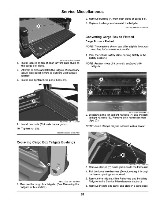 John Deere HPX815E Gator Utility Vehicles (SN: 050001 - 080000) (North America) Operators Manual (OMUC36899)